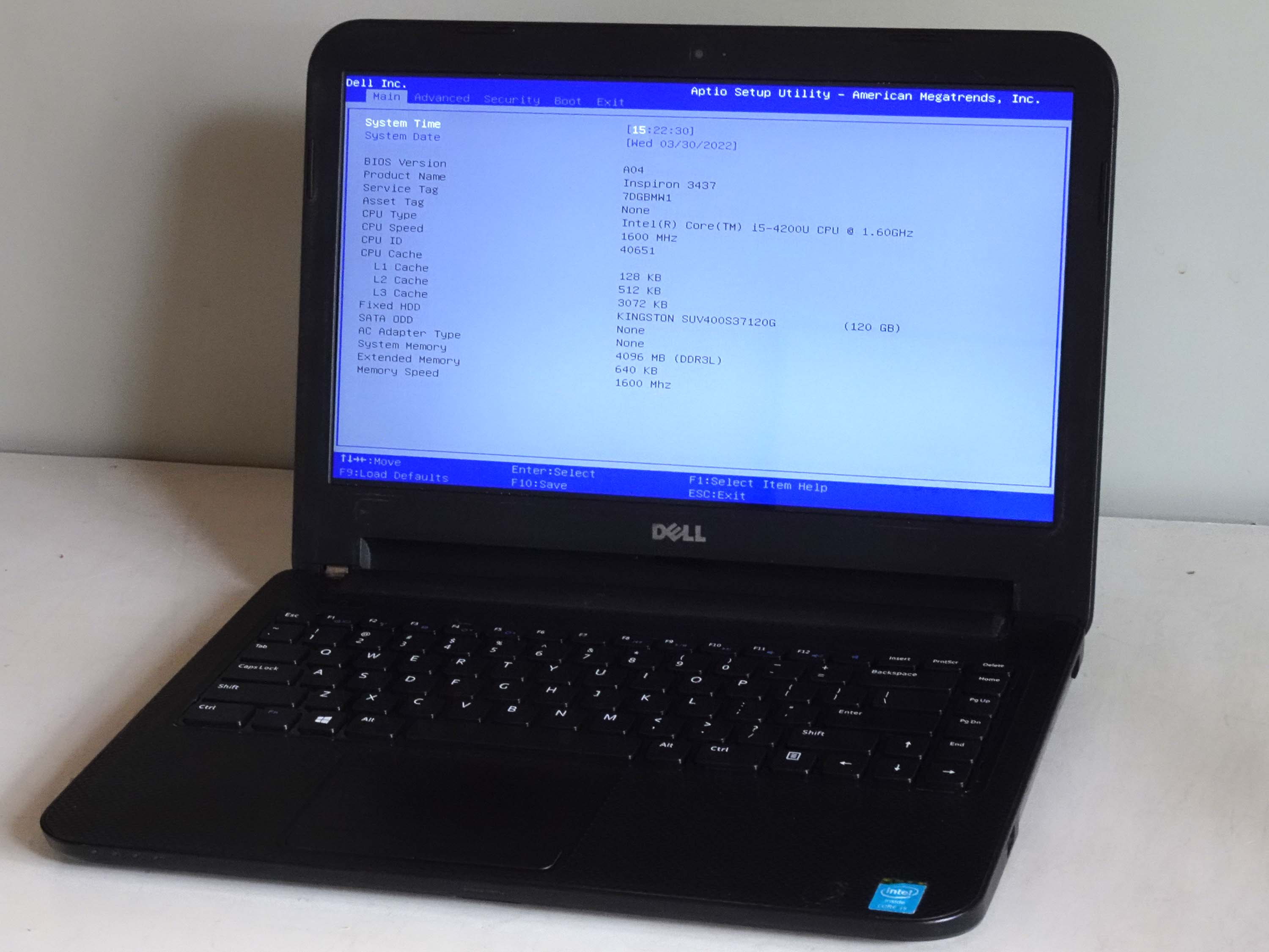 Laptop Dell Inspiron 3437 i5 cũ chính hãng giá rẻ tại Tp Kun Tum